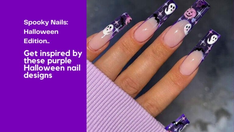 Purple Halloween nails | Cute Spooky Nails of 2023