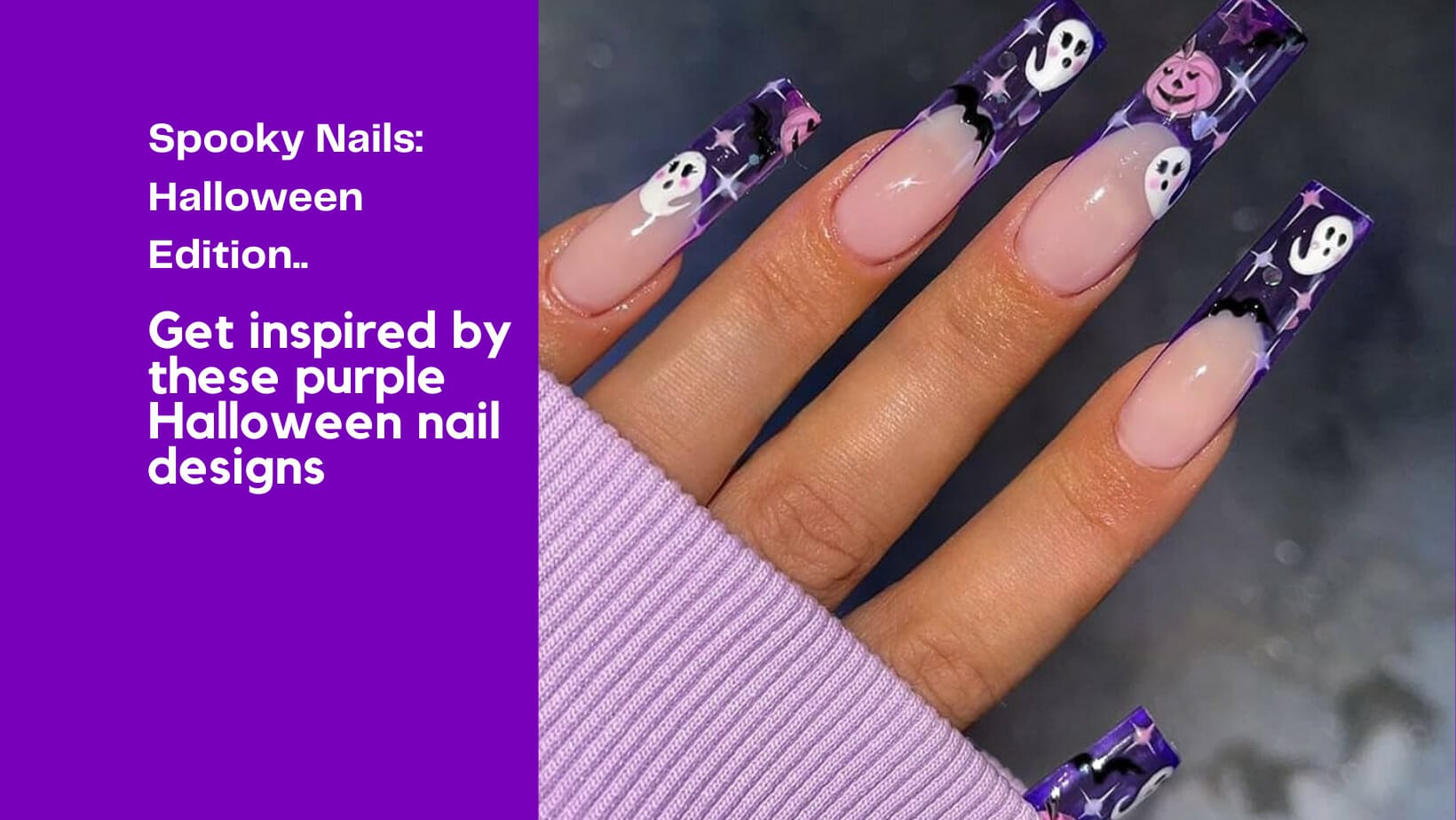 Purple Halloween Nails