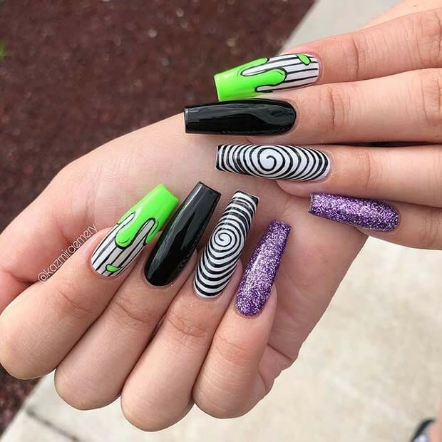 Funny and Creepy Nails design