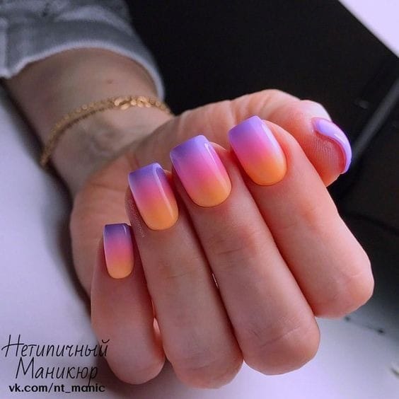 Two Tone Ombre Nails