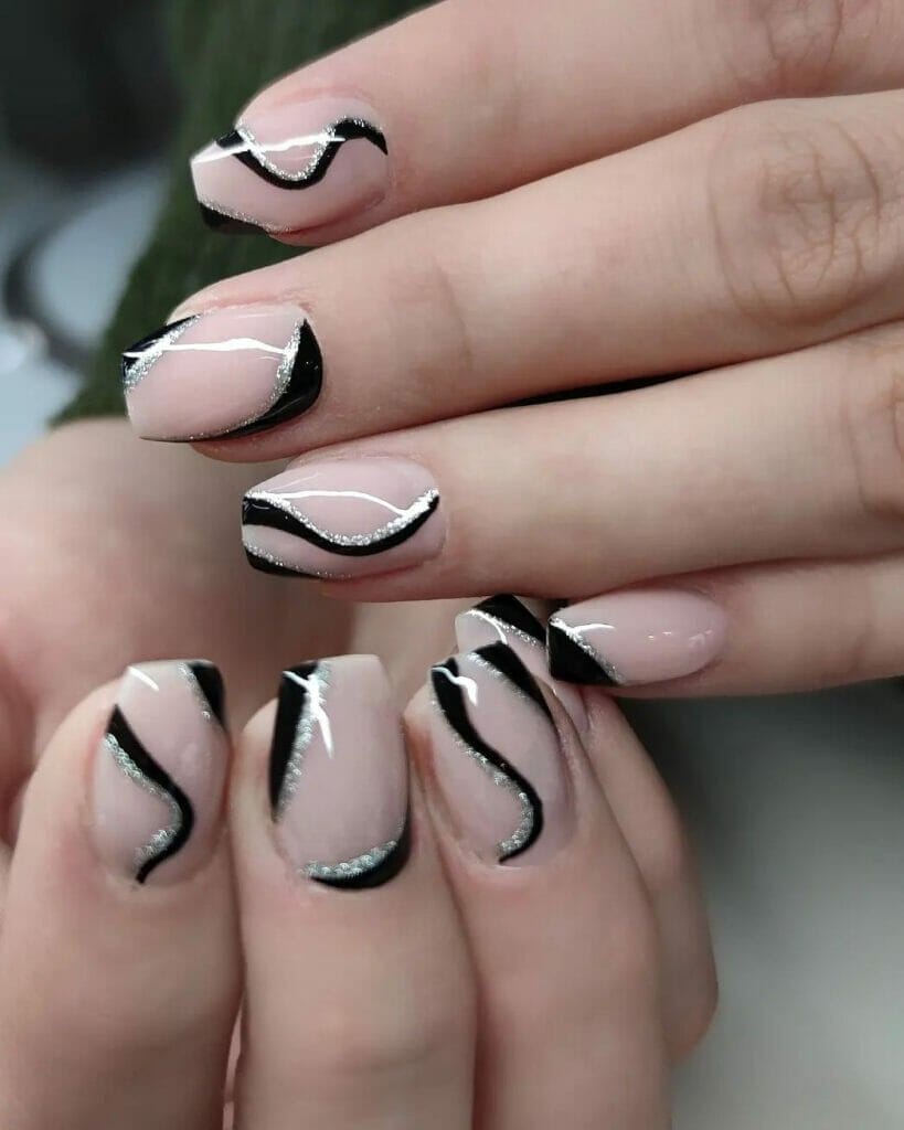 elegant-black-and-silver-stripes