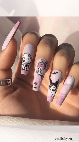 ADORABLE-PINK-HALLOWEEN-NAILS