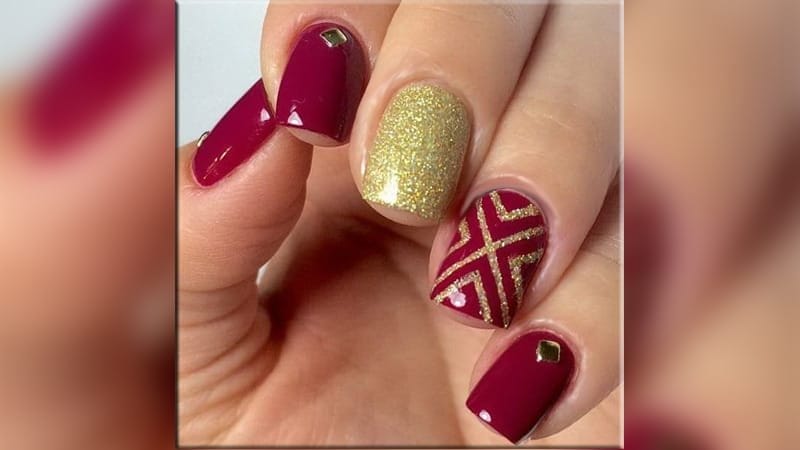 Elegant Red and Gold Stripes