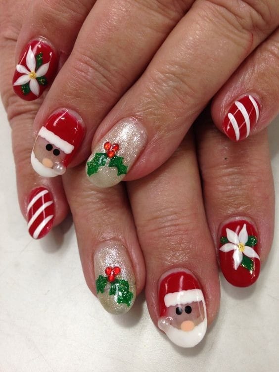 centaclause christmas nails
