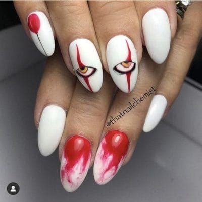 Ghost eye nail Art