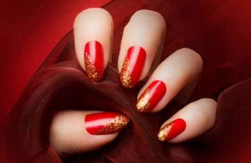 Abstract Red and Gold