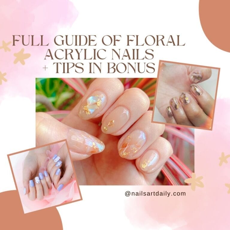 Floral Acrylic Nails
