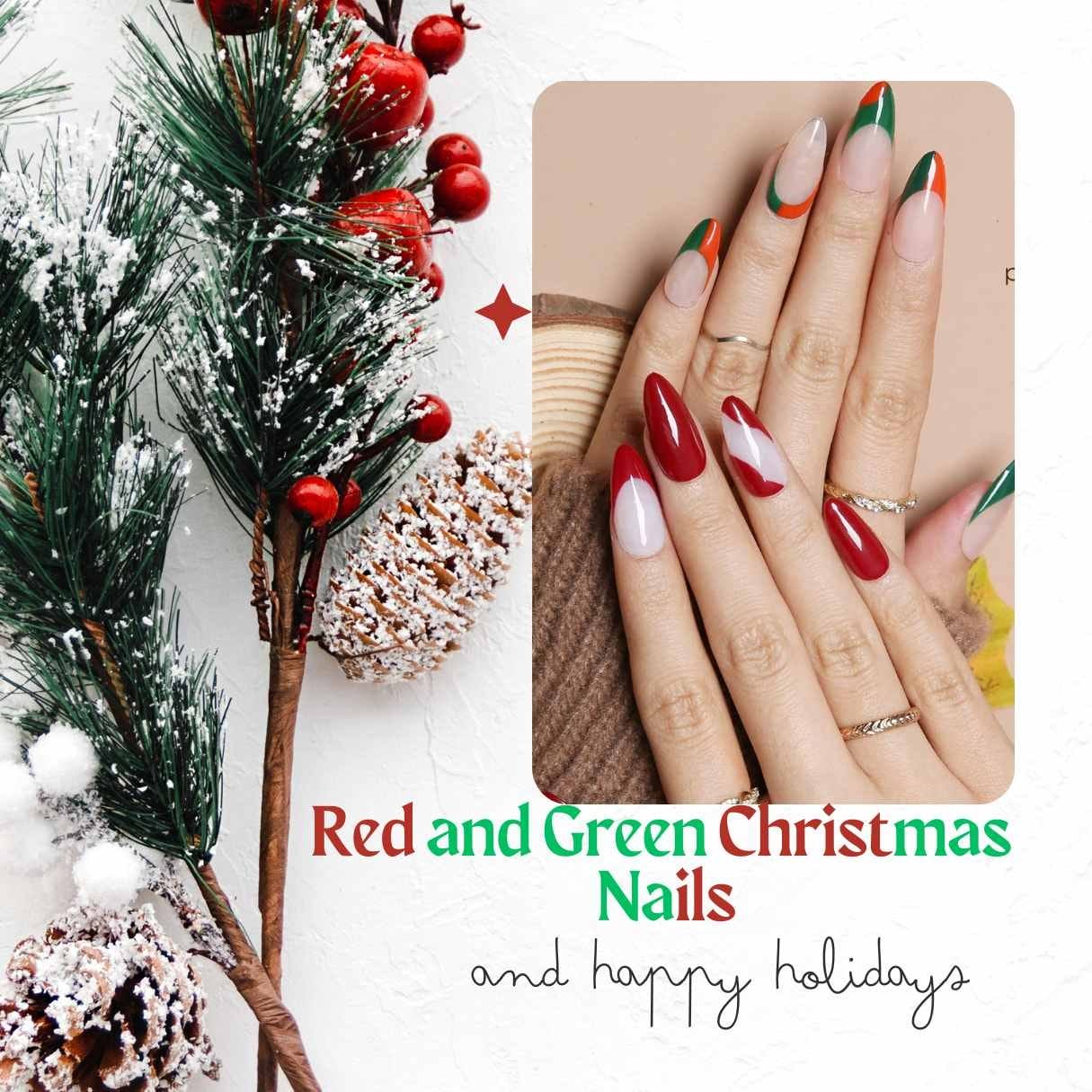 Red-and-Green-Christmas nails