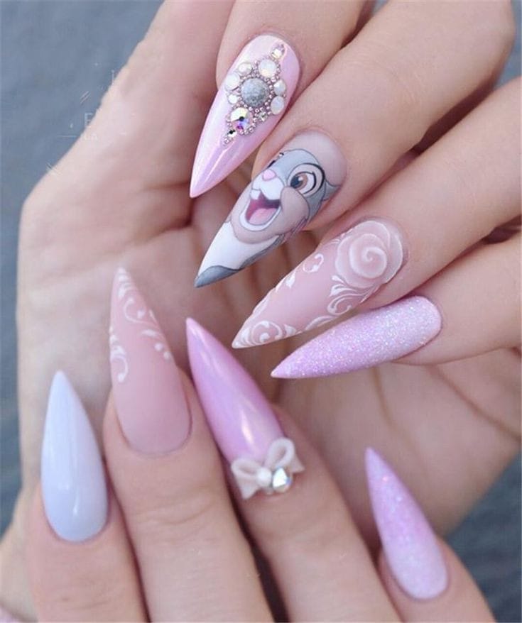 Thumper disney nails